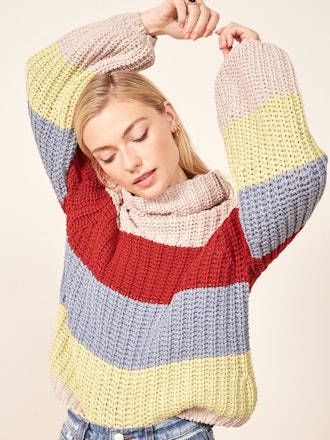  La Ligne X Reformation Color-Me-Happy Sweater in Bright Stripe
