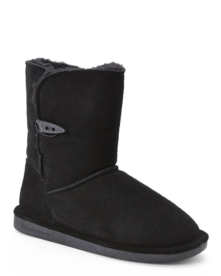 BEARPAW Black Victorian Short Boots