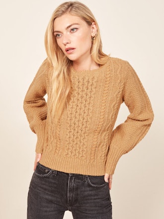 La Ligne X Reformation Sail-Away-With-Me Sweater in Camel