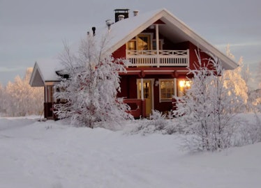 This cottage near Santa Claus' village is one of the best Airbnbs for Christmas.
