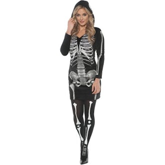 Skeletal Hoodie Dress Women's Adult Halloween Costume
