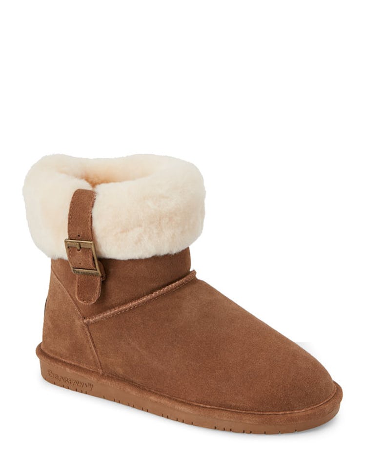 BEARPAW Hickory Abby Sheepskin Trim Boots