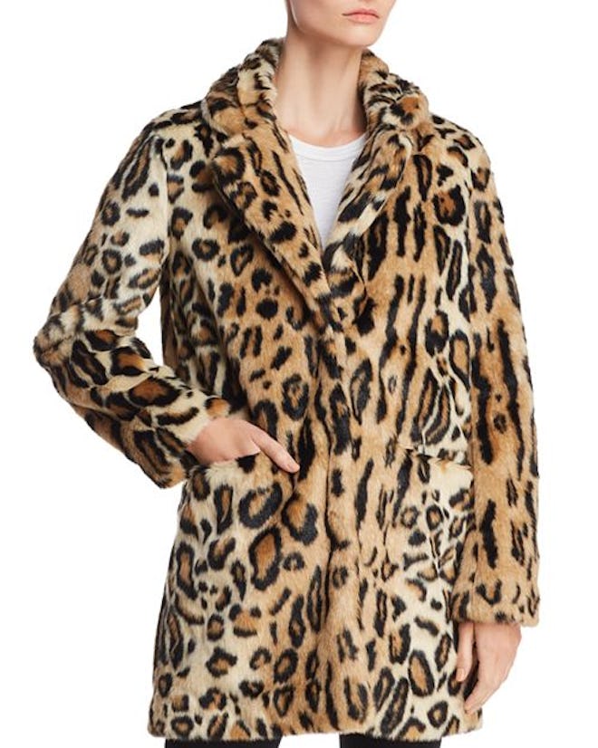 Apparis Margot Leopard-Print Faux-Fur Coat