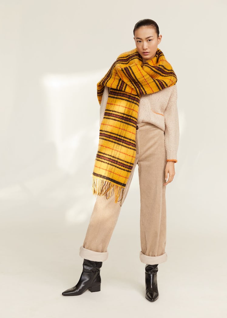 Maxi checked scarf