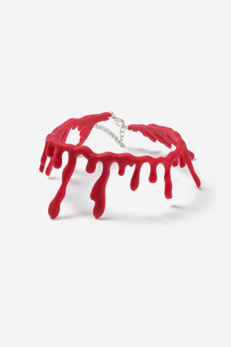 Glitter Blood Drip Halloween Choker Necklace