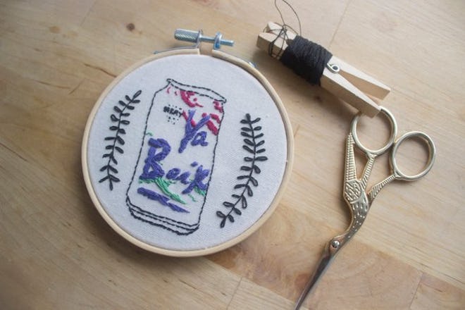 Ya Boix Lacroix Hand Embroidered Hoop