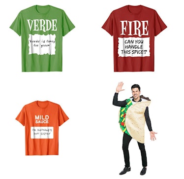Hot Sauce Group T-Shirt + Taco Costume ($20 for each T-shirt, taco costume sold separately)