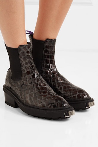 Eytys Nikita Croc-Effect Leather Ankle Boots