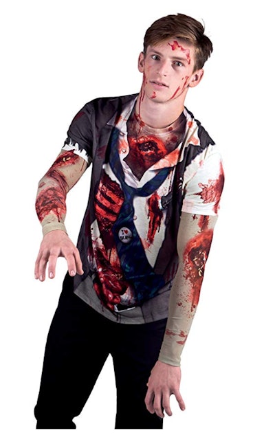 Men's Zombie with Mesh Sleeves Costume