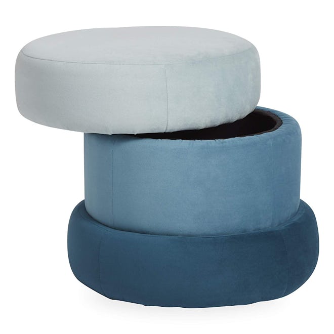 Now House by Jonathan Adler Chroma Upholstered Ottoman with Storage, Teal
