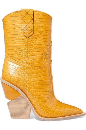Fendi Croc-Effect leather boots