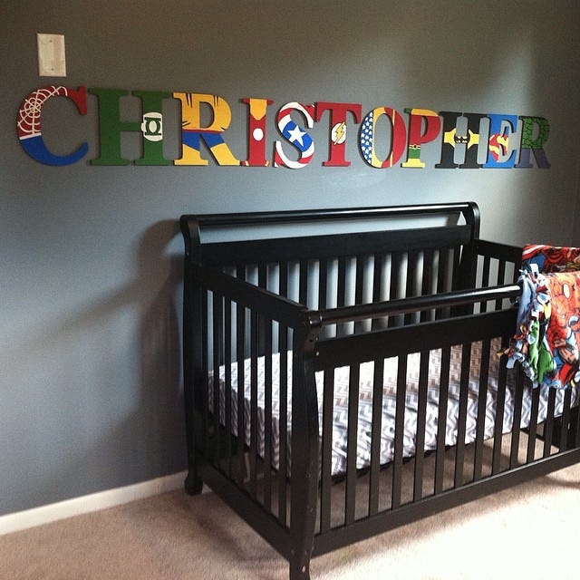 Superhero sales nursery decor