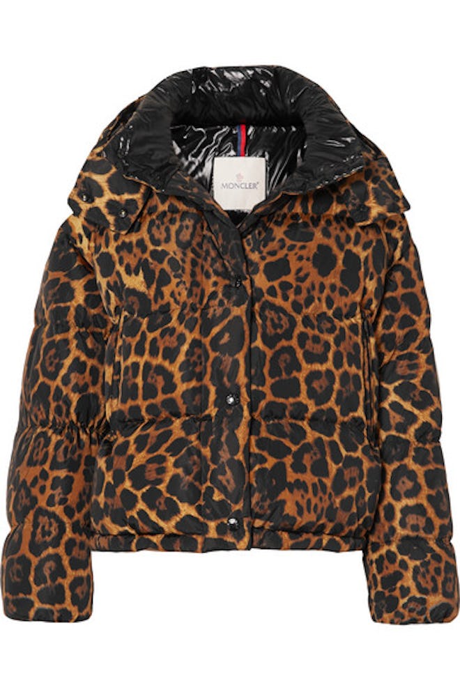 Leopard Print Quilted Jacket
