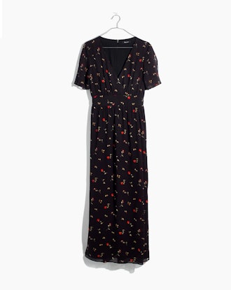 Tulip-Sleeve Maxi Dress in Sweet Blossoms 