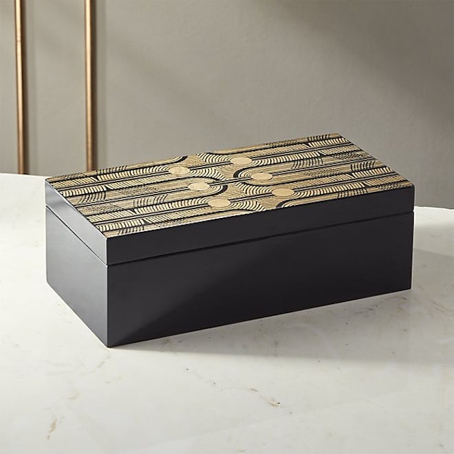 Coins Black And Gold Jewelry Box 
