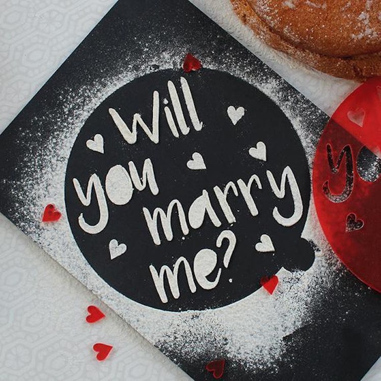 Will You Marry Me Proposal Cake Stencil 