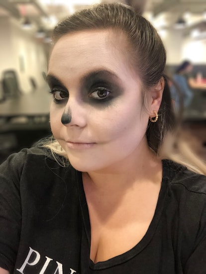Layering your products from light to dark is the key to a perfect skull makeup tutorial