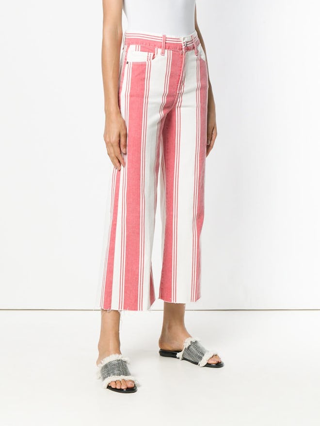 Striped Crop Trousers