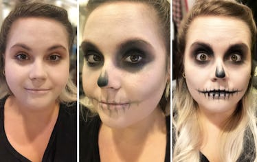 This Easy Skull Makeup Tutorial Is So