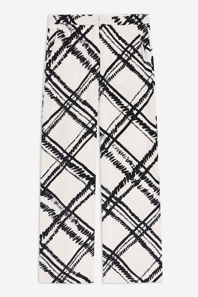 Giant Check Leg Trousers by Boutique