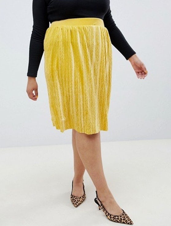 Clara velvet clearance skirt spectra yellow