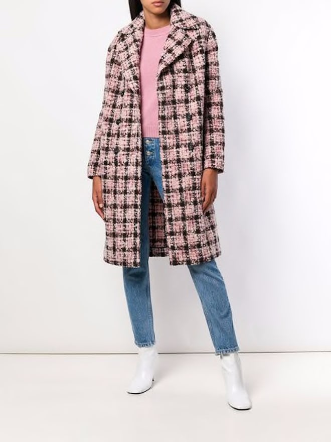 Double Breasted Check Coat
