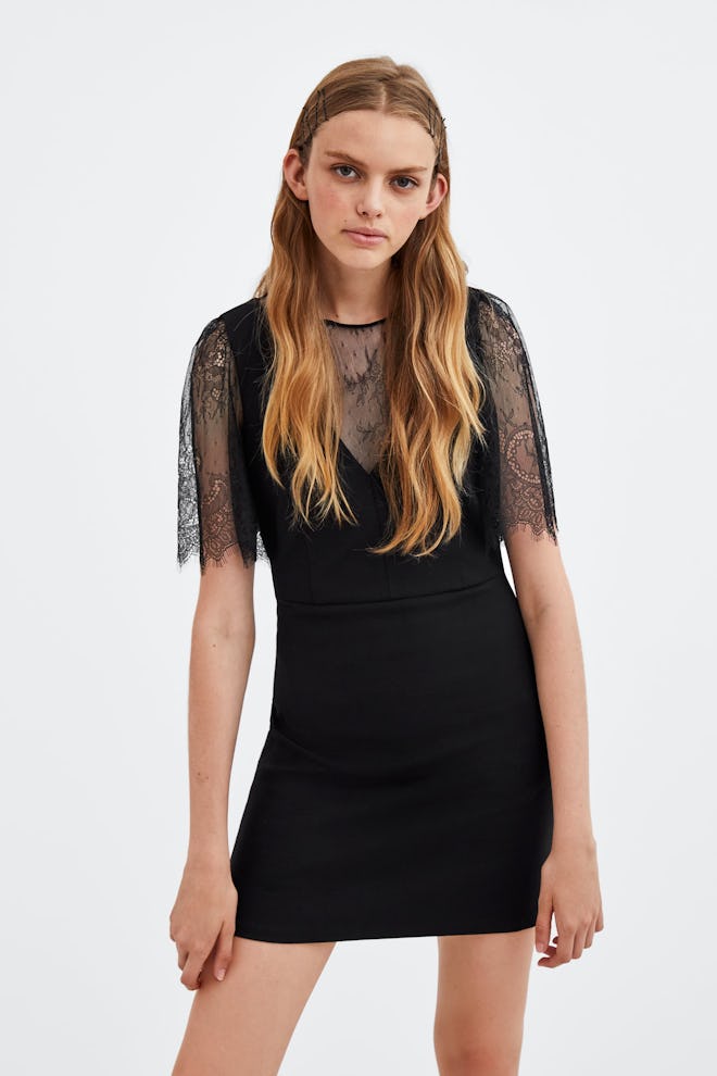 Contrasting Lace Dress