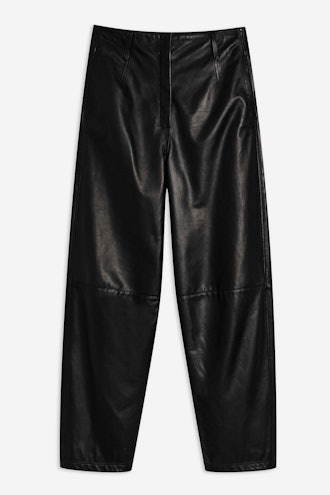 Banana Leg Leather Trousers by Boutique