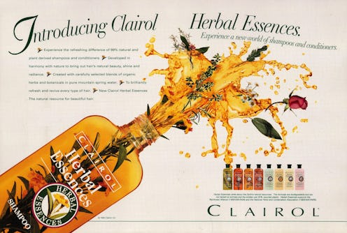 Herbal Essences Clairol shampoo with the herbs and 8 different bottles of it in the right corner