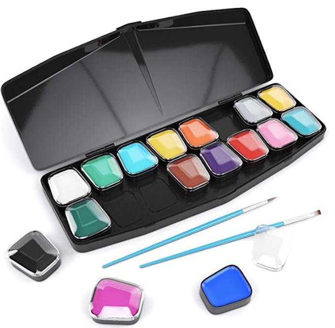 ARTEZA 16 Colors Face and Body Paint Set and Palette Kit