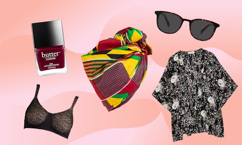 Products that helped black women get through breast cancer treatment. Bra, nail polish, a shirt and ...