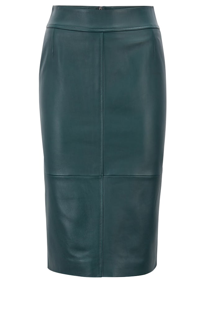 Selrita Leather Pencil Skirt