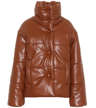 Hide Faux Leather Puffer Jacket