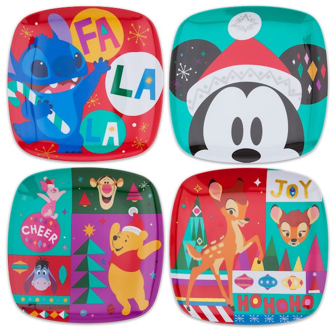 Mickey Mouse and Friends Holiday Cheer Plate Set - 4-Pc.