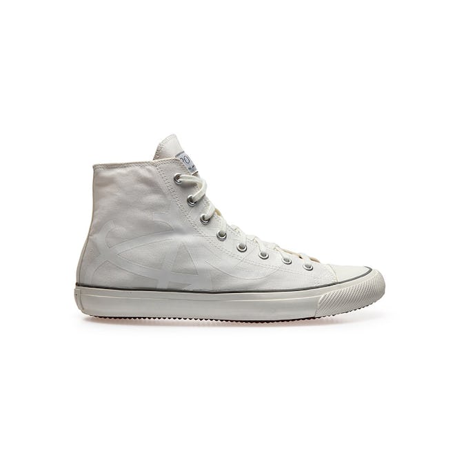 Butterfly White Unisex High Top Trainers