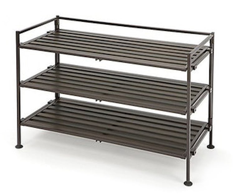 Seville Classics 3-Tier Resin Slat Utility Shoe Rack