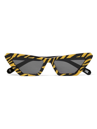Tiger Printed Cat-Eye Acetate Sunglasses