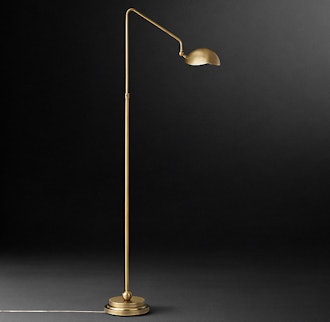 Convessi Floor Lamp in Lacquered Burnished Brass
