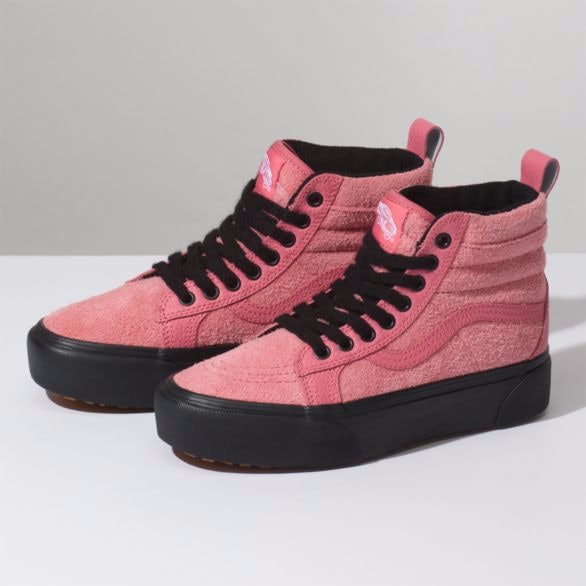 pink vans with leopard print stripe