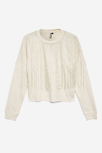 Fringe Crystal Sweatshirt