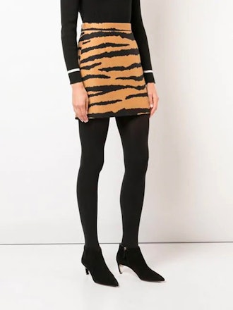 Tiger Jacquard Mini Skirt