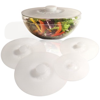 Perfect and Simple White Silicone Bowl Lids (5 Pack)