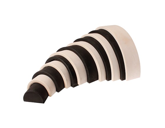 Large Wooden Black & White 12-Piece Tunnel (1+)