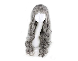 Milk Grey Long Curly Soft Wave Wig