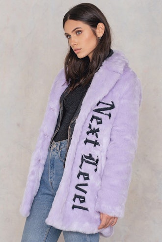 Faux Fur Embroidery Coat