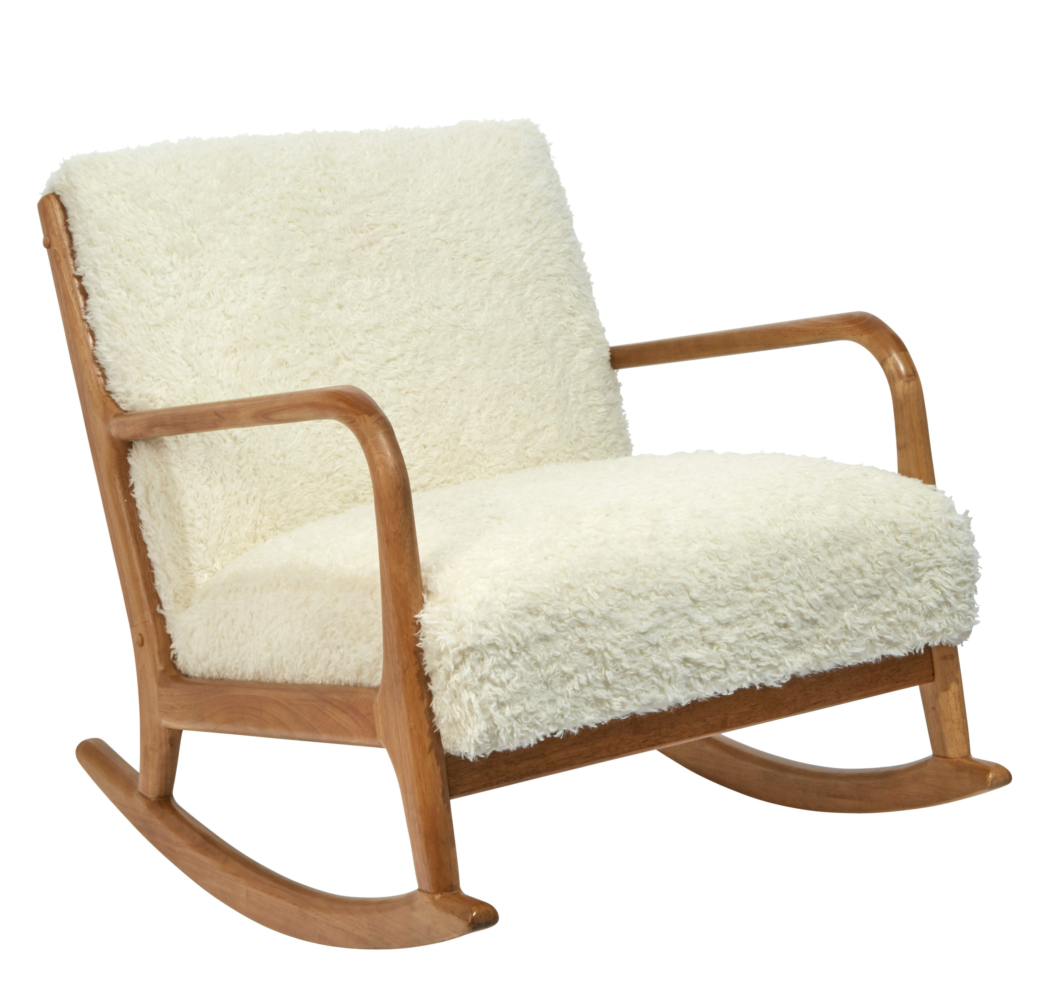 esters wood arm chair sherpa