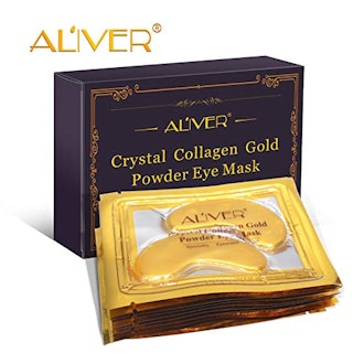 ALIVER Crystal 24K Gold Collagen Eye Mask (10 Pack)