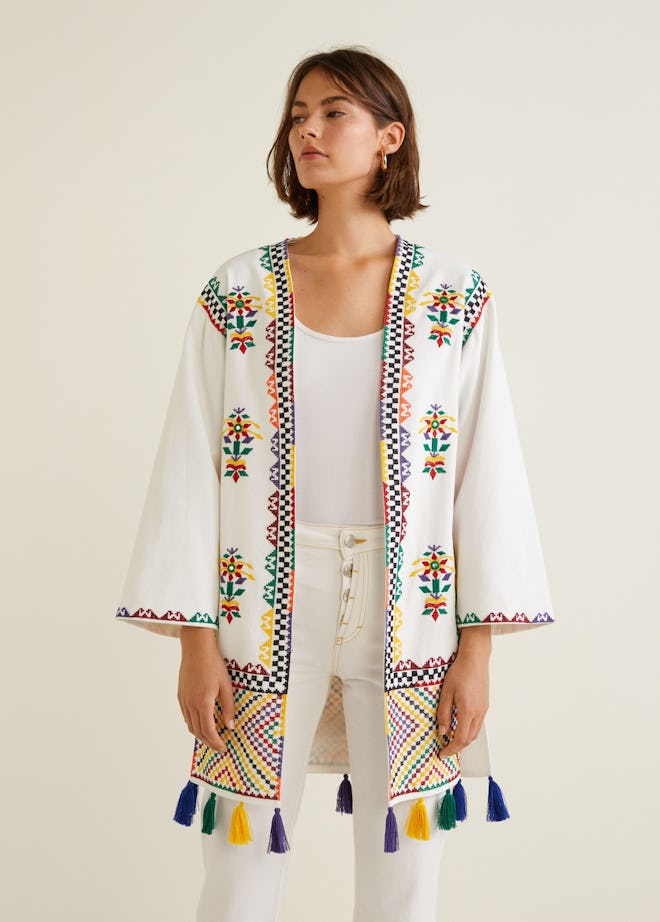 Pom Pom Embroidered Kaftan