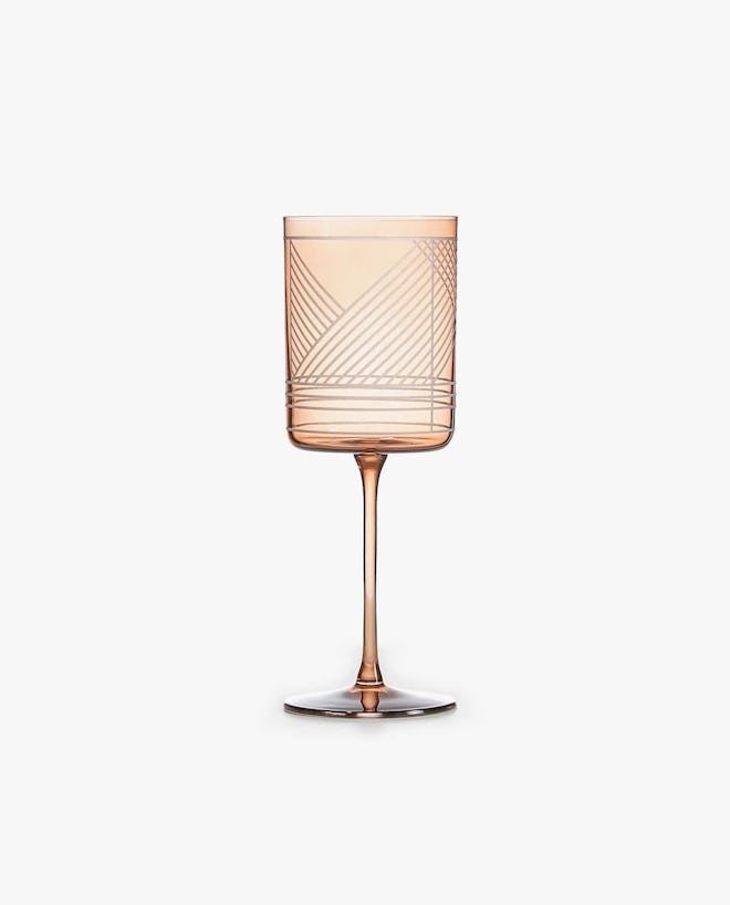 Geometric Design Wine Glass