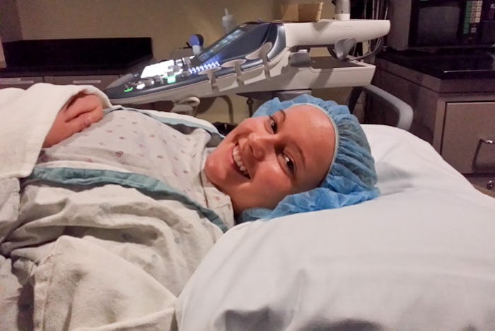 A woman that suffers infertility lying in a hospital bed